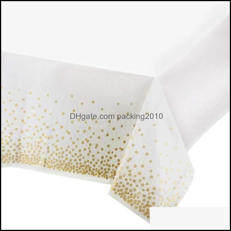 dot tablecloth disposable gilding multi color fashion convenient table cover decoration kitchen party supplies gifts new 2 6wp k2