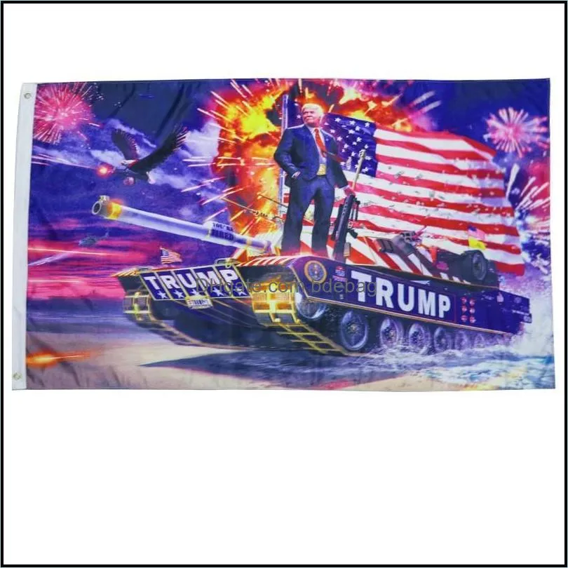 donald john trump amercia flags bardian polyester canvas head metal grommet personality unique removable indoors outdoors tools 20ym