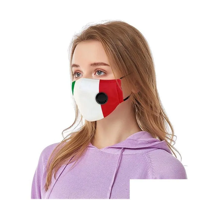 america independence day national flag mascarilla printing with breathing valve reusable face mask funny respirator washable good 6 9cp