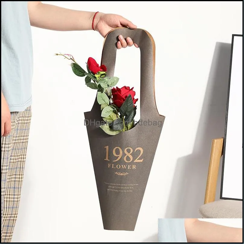 paper material flower wrap bags prevent water flowers packing bag festival gift wraps sack arrival 3 1xm l1