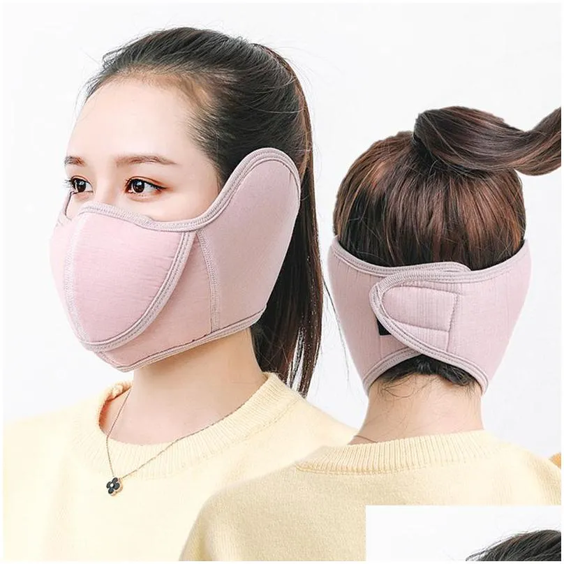 fashion face mask pure colors open bandage style ear nose mouth masks sport anti wind dust proof mascherine 5 4ty l2