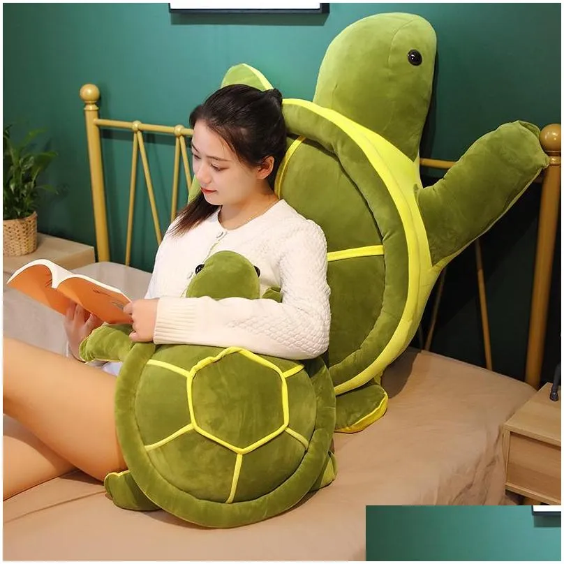 35/45/55cm lovely tortoise plush toy kawaii animal dolls stuffed soft sea turtle pillow birthday gifts for children girl 220409