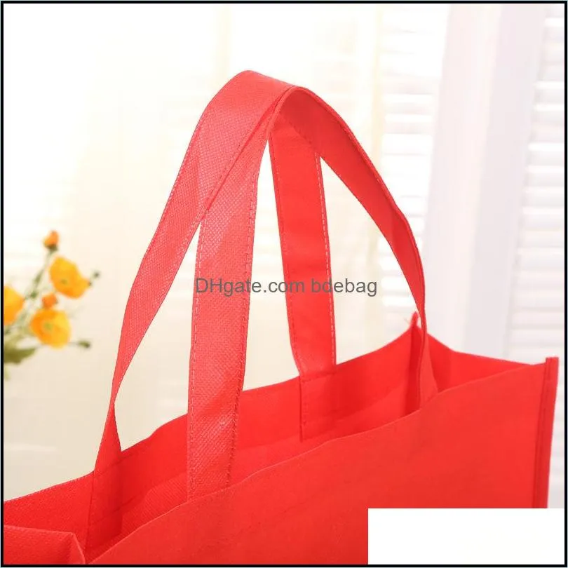 christmas gift bag wrap festival no woven fabric multi pattern tote bags adult child red clothing sack 1 3hc l1