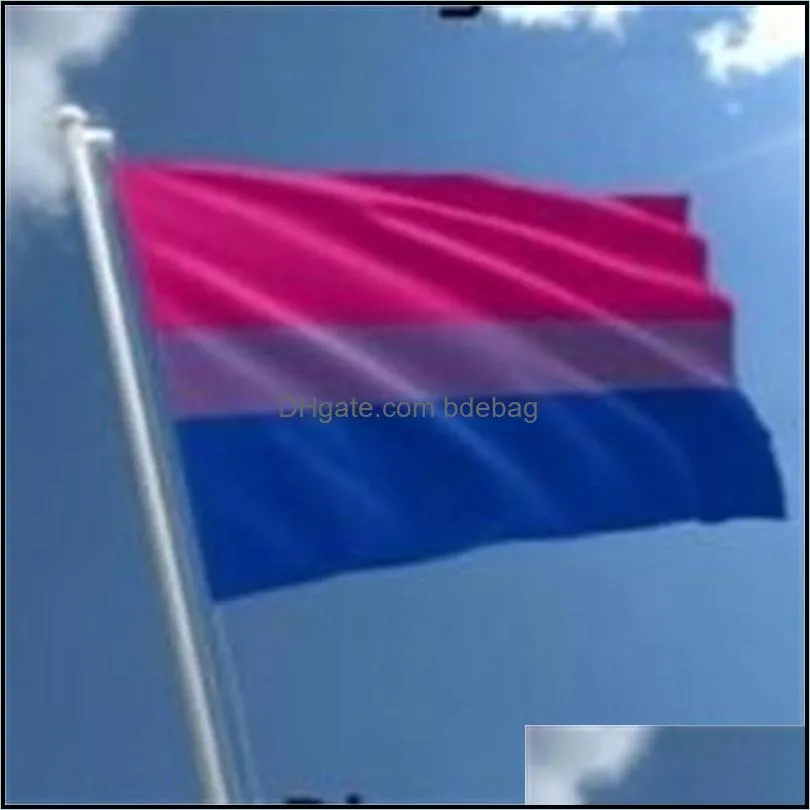 90x150 cm bisexual flag lesbian gay pride polyester rainbow flags festival party banner decorations 4 8qt b2