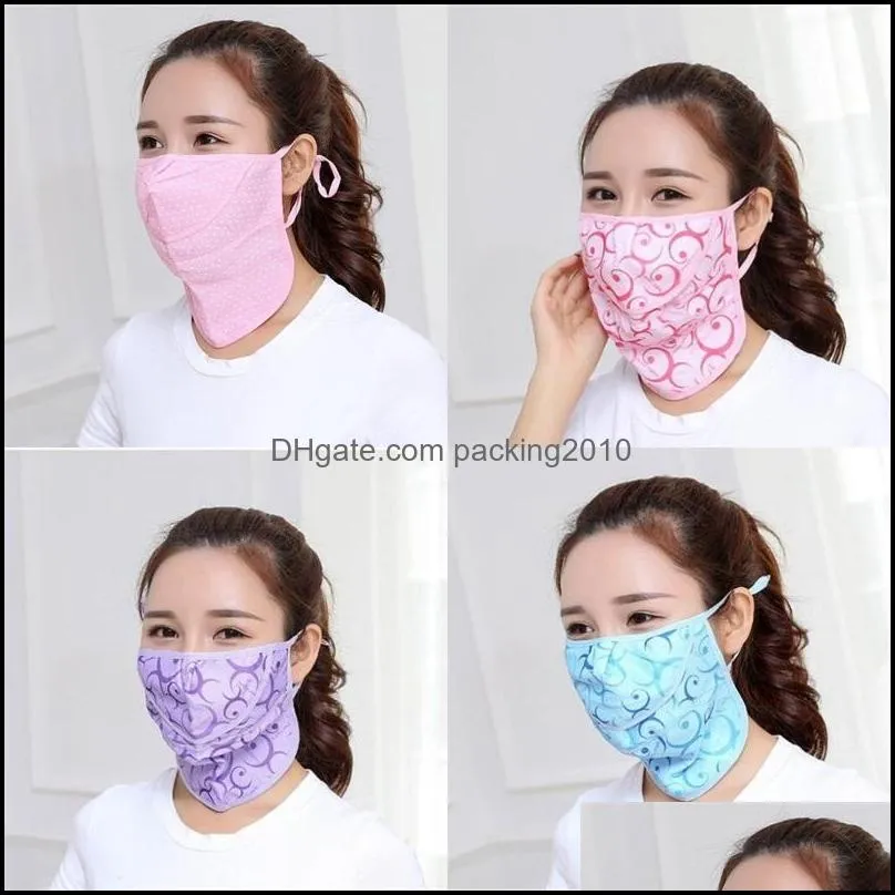 sunscreen masks neck protection breathing mouth face mask respirators outdoors riding washable dustproof 2 4gy uu