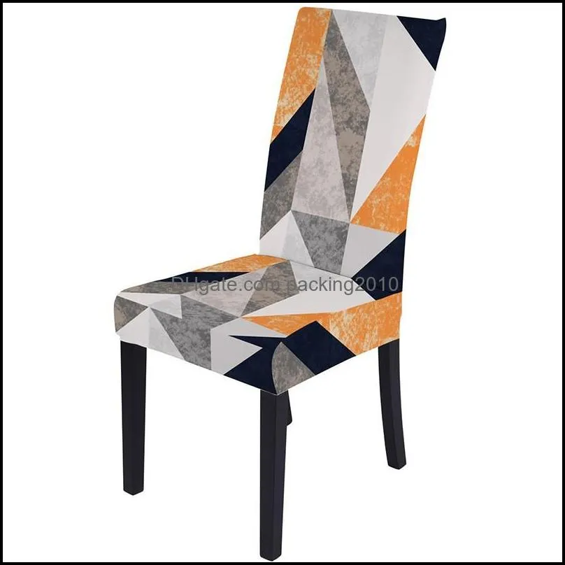 thickening seat cover elastic force hotel household geometry printing spandex conjoined all inclusive chair covers home new arrival 12nw