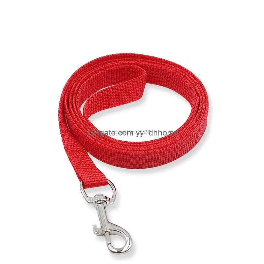 120cm simple dog collar leash hook nylon walk dog training leashes pet dogs supplies