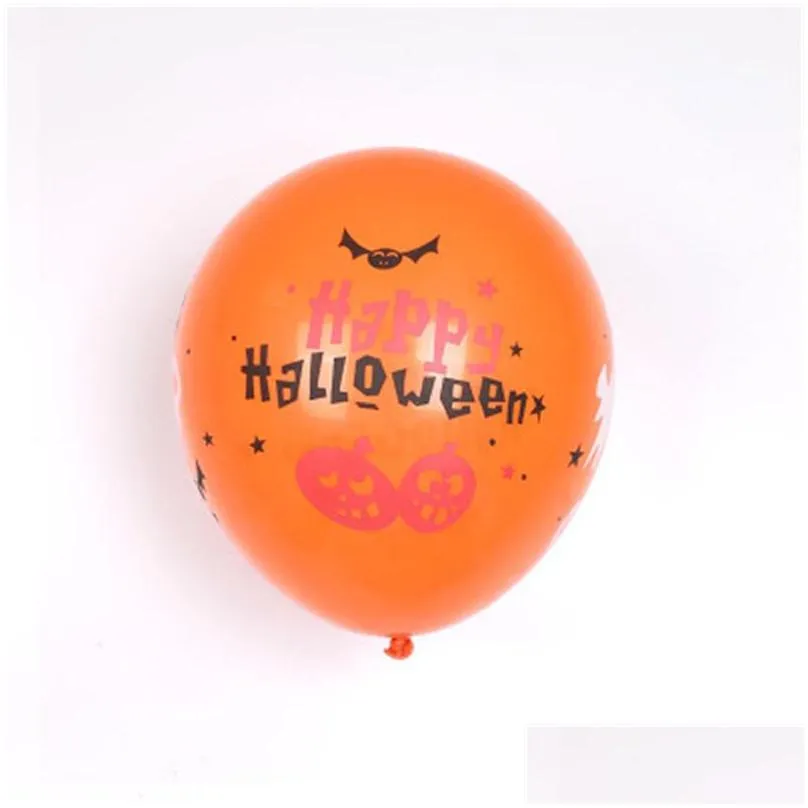 halloween decoration latex balloon party children games arrangement word party balloons set pumpkin printing festival 7 9wjh1