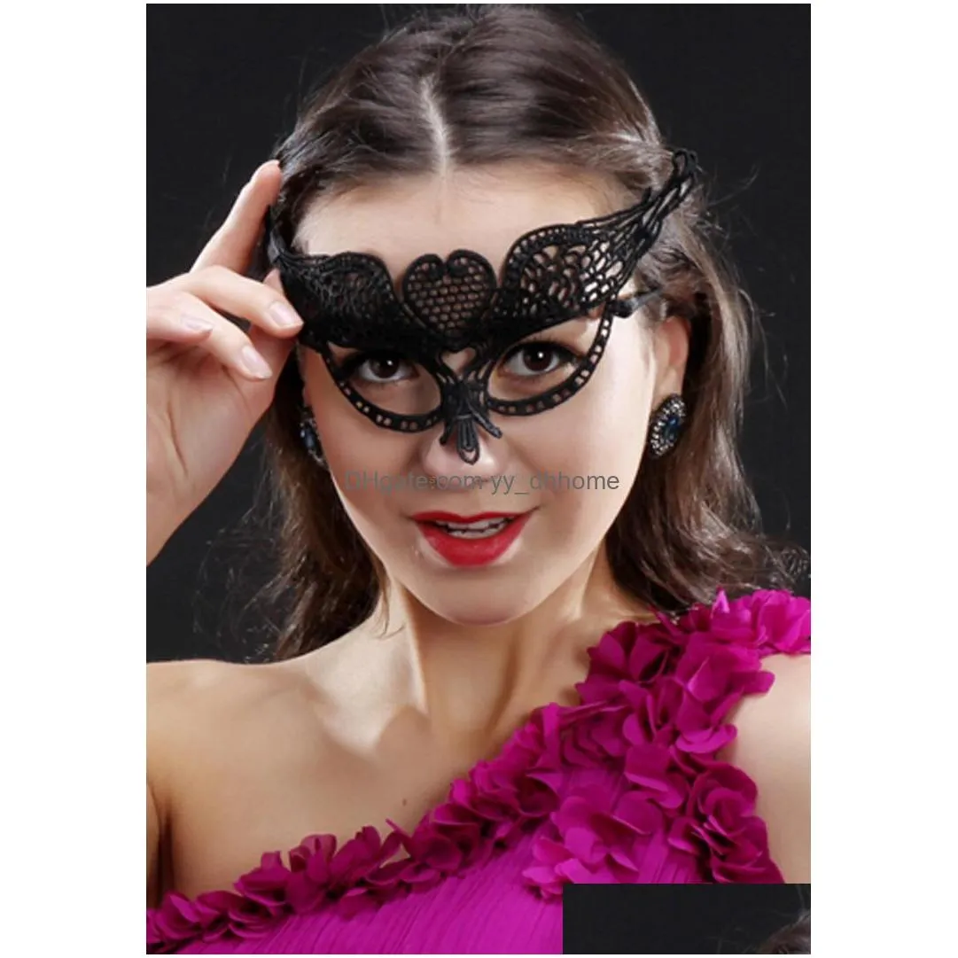 half face lace mask women sexy masquerade eyemask black dance party masks birthday christmas party masks supplies