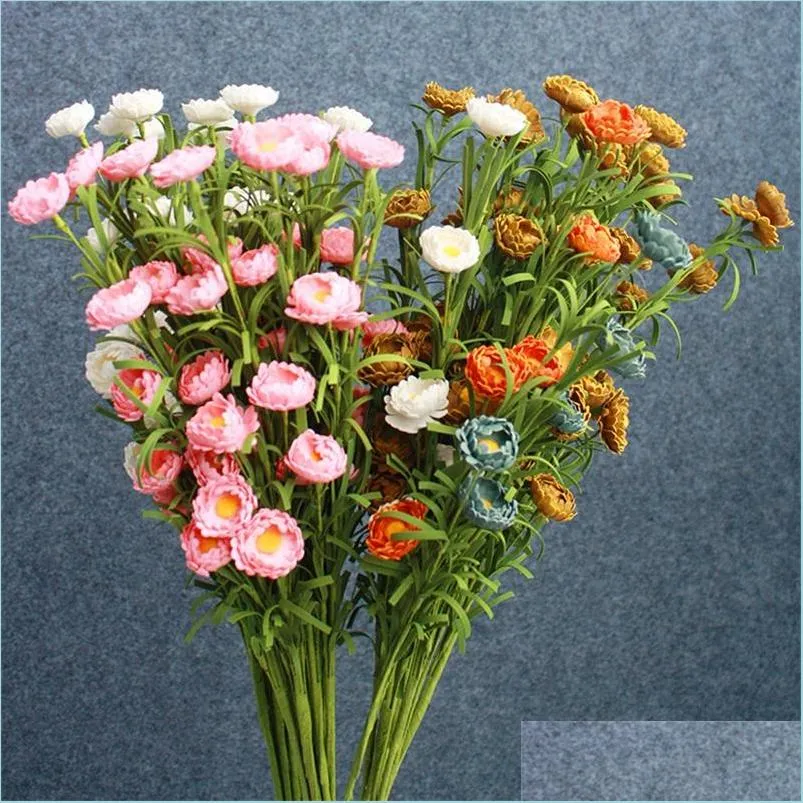 pe foam artificial flower four layers petals simulated little daisy countryside home furnishing decoration flowers arrival 2 3ar