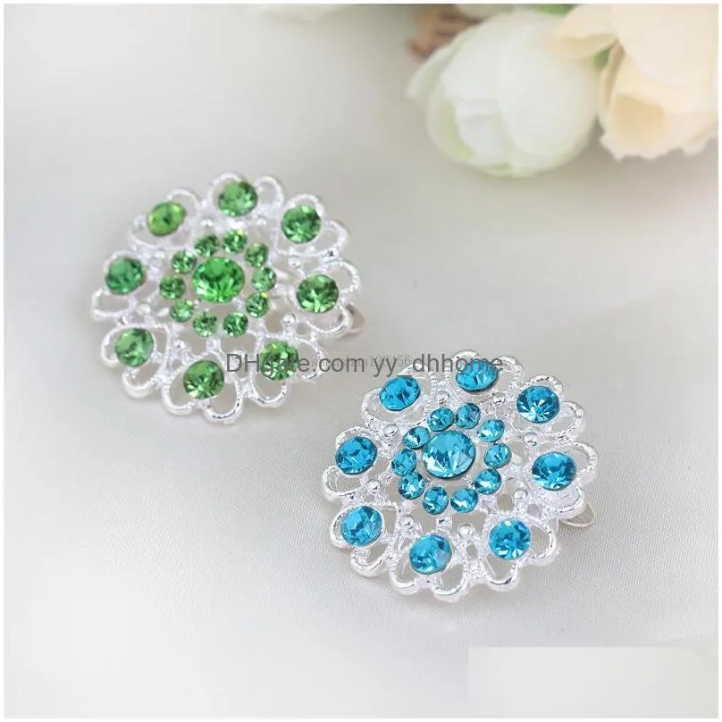 women crystal love flower brooches pins diamond brooches boutonniere stick corsage wedding brooch fashion jewelry 