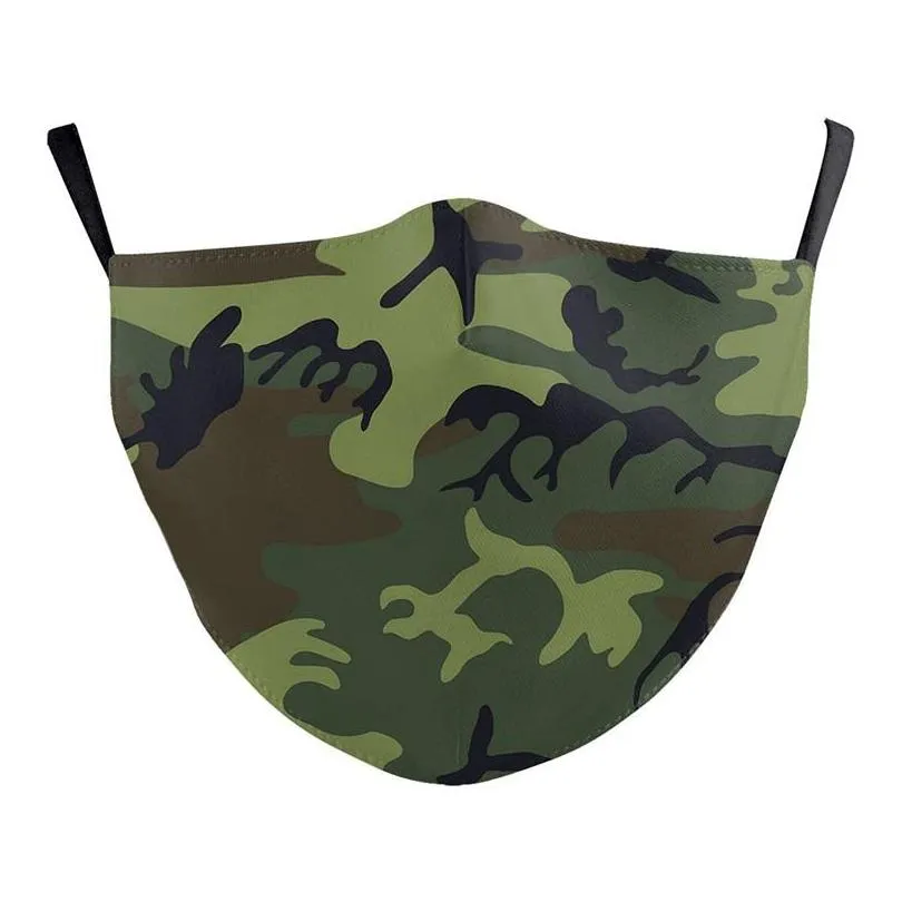 fashion face mask dustproof breathable washable reusable protective mask jeans camouflage printing masks for men women shipping 213