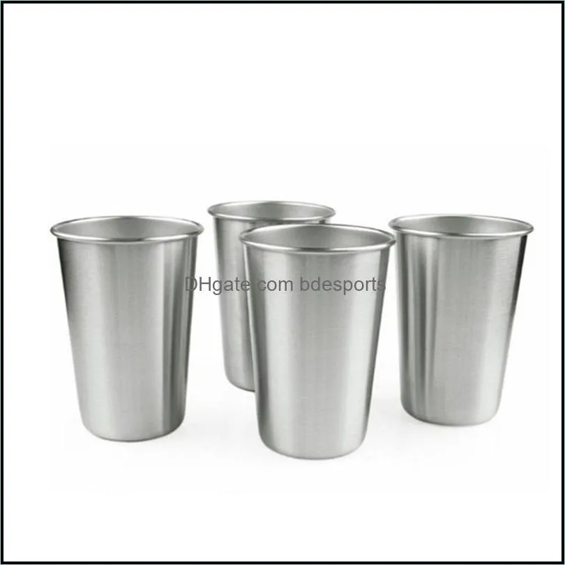 230ml 350ml 500ml pint cups stainless steel cups shatterproof pint drinking cups metal drinking glasses for kids and adults 25 j2