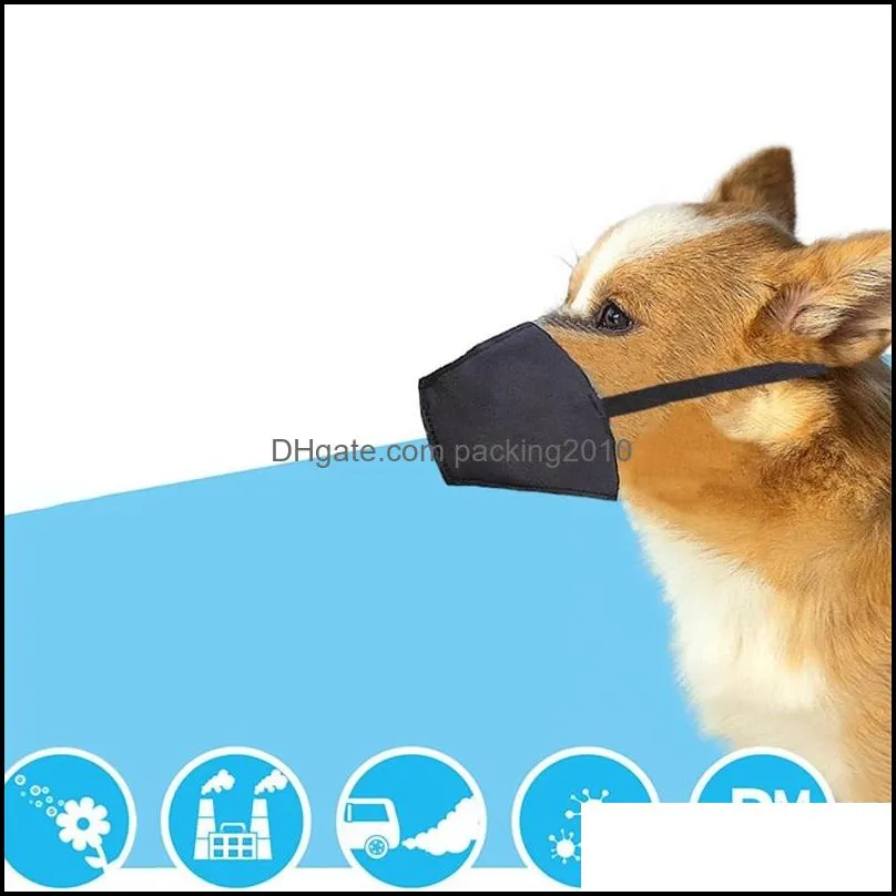 dog masks mascherine cloth mask pet protective supplies face mouth mask respirator reusable anti pm2.5 11pt uu