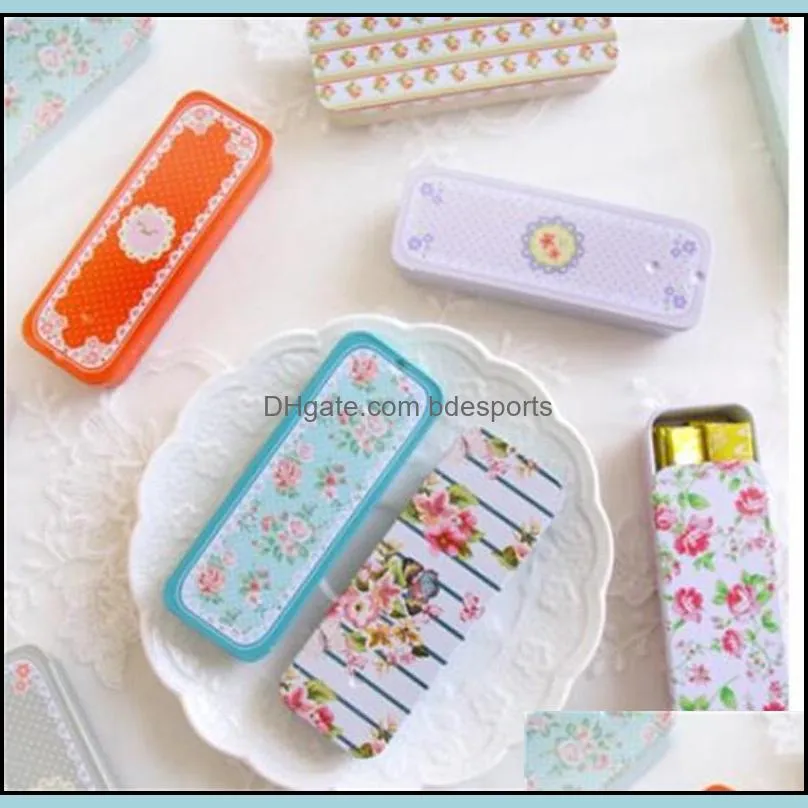 mini flower design small box slide iron boxs telescopic carry on storage headset jewelry chewing gum metal 1 6gqc1 e1