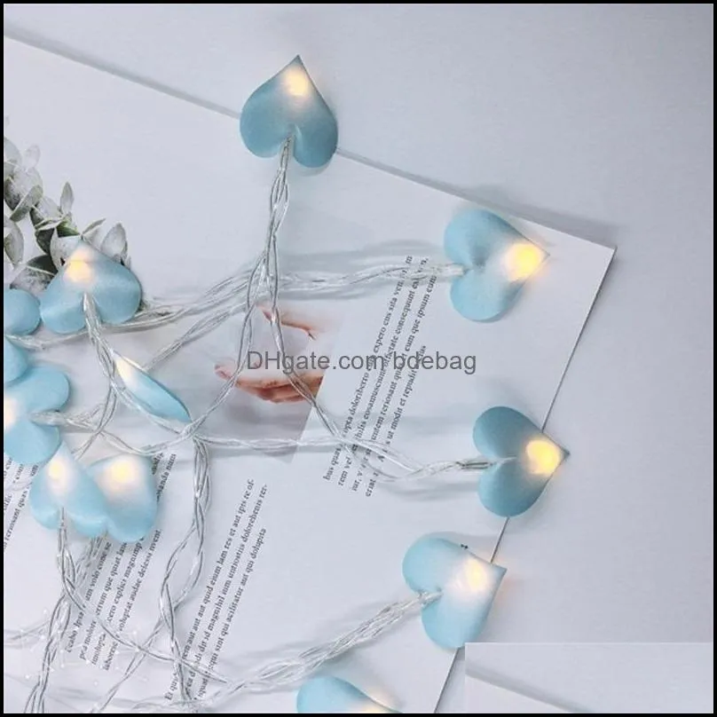 led love heart light string multi colors peach hearts strings lamp girl room decoration colorful lights 5 8yl l1