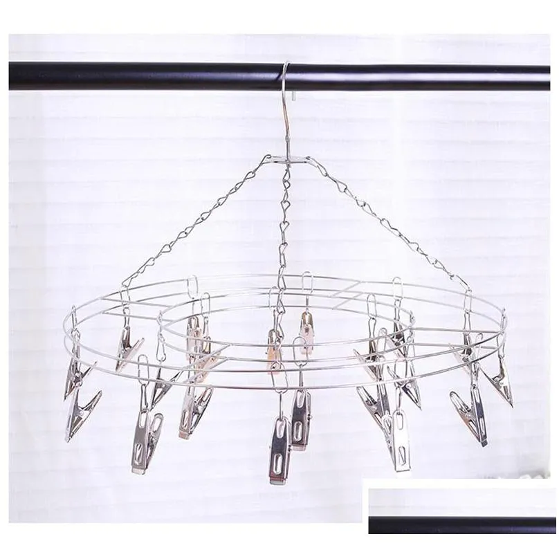multi functional drying hanger 20 clips stainless steel clothes socks shorts underwear rack windproof durable 6qx c r