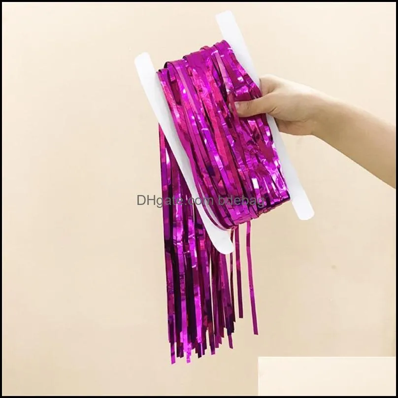 rain tassels curtain wedding ceremony marry fringed curtains birthday background wall christmas decor party supplies multi color 3 47hp