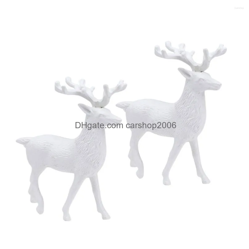 christmas decorations deer decor desktop reindeer ornamentswhite figurinemini decorative figurines accessory table sculpture wreath