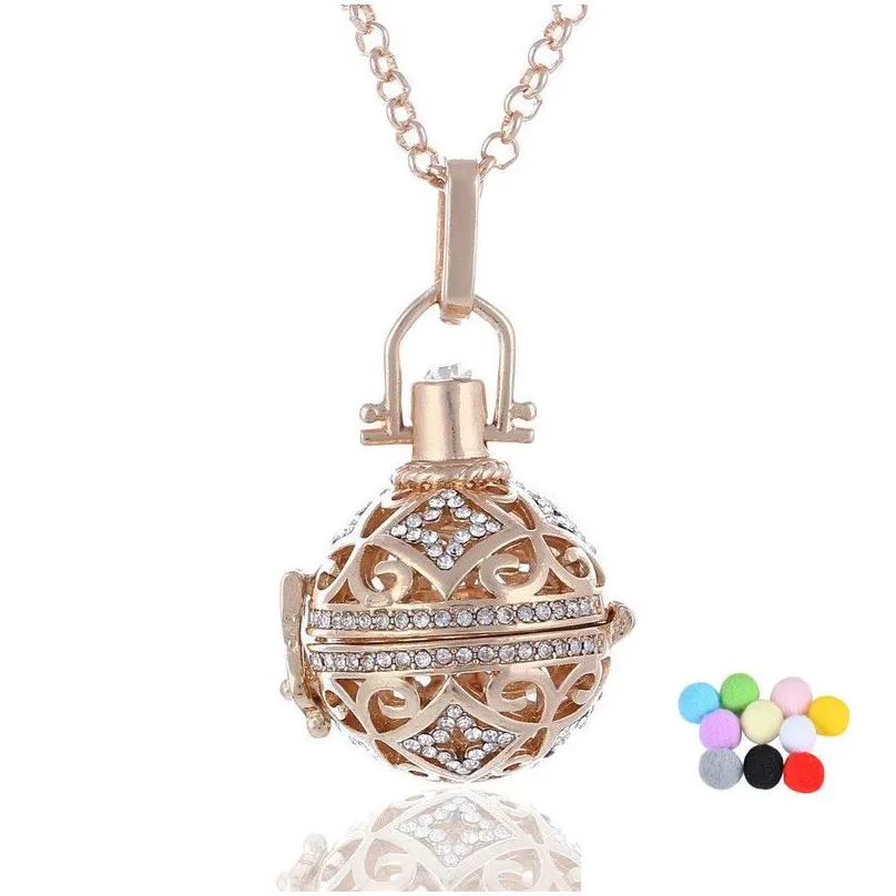 aromatherapy essential oil diffuser necklace locket pendant necklaces jewelry gift