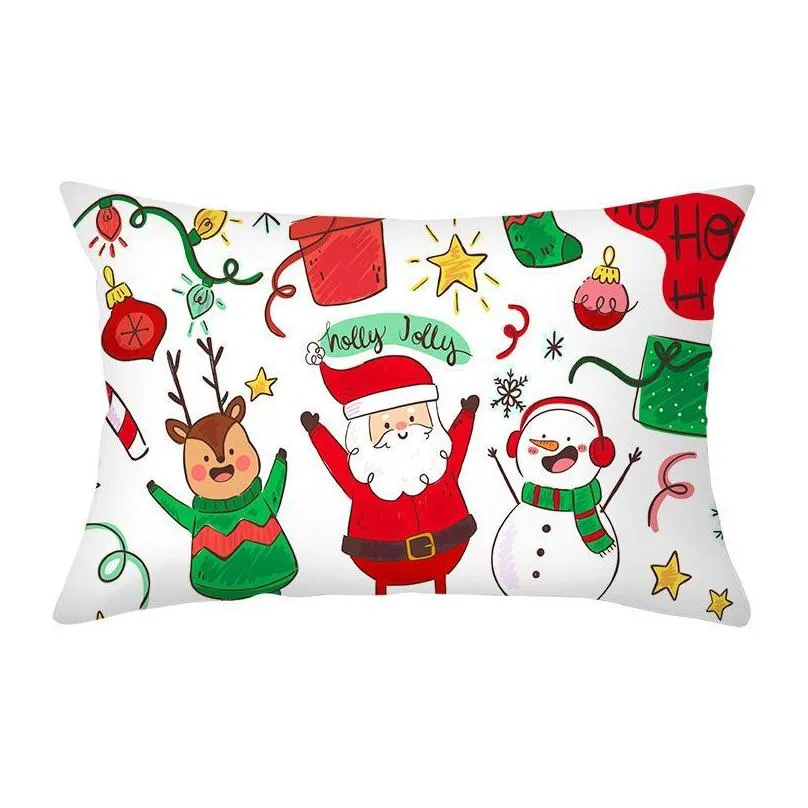 cushion/decorative pillow throw pillows covers geometric christmas cushion cover home supplies 30 50cm case car decor pillowslip