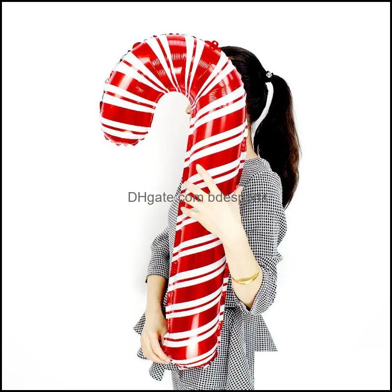 christmas decor party balloon walking stick shaped metallic balloons festival decoration scene layout props 1 09kz d3