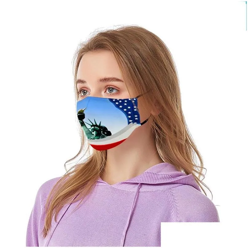 america independence day face mask national flag kids adult mascarilla trump respirators adjustable dustproof good 6cp e2
