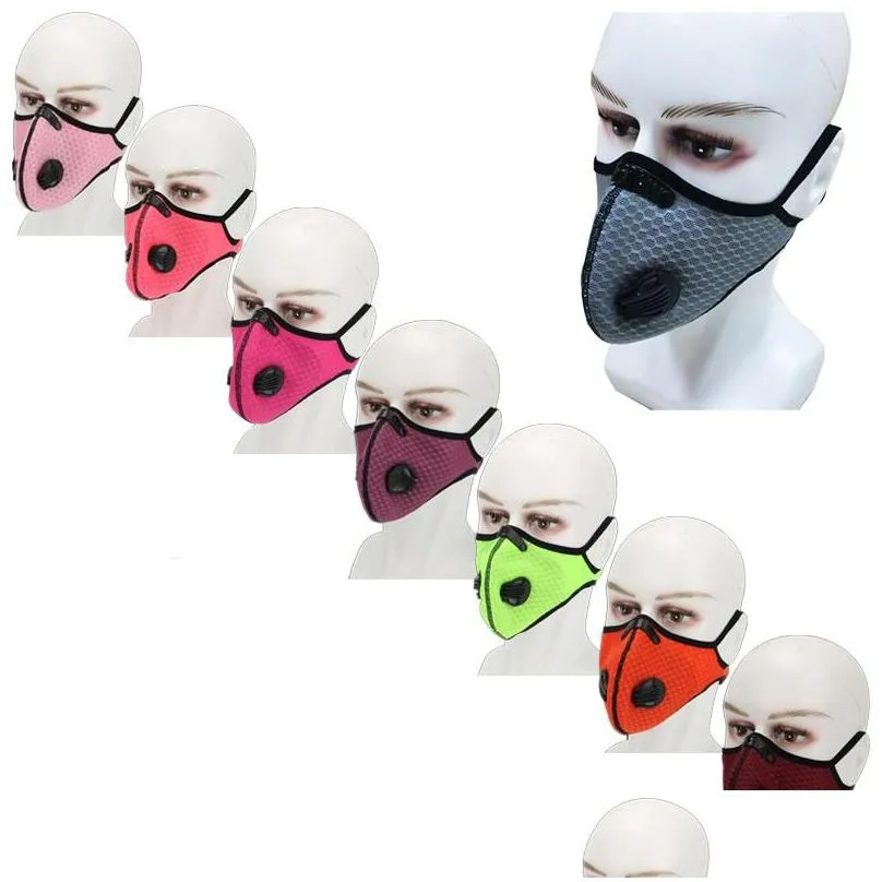 riding protective face mask multi colors 5 layers filter replaceable filters rides masks dust waterproof respirator 6 2wd l2
