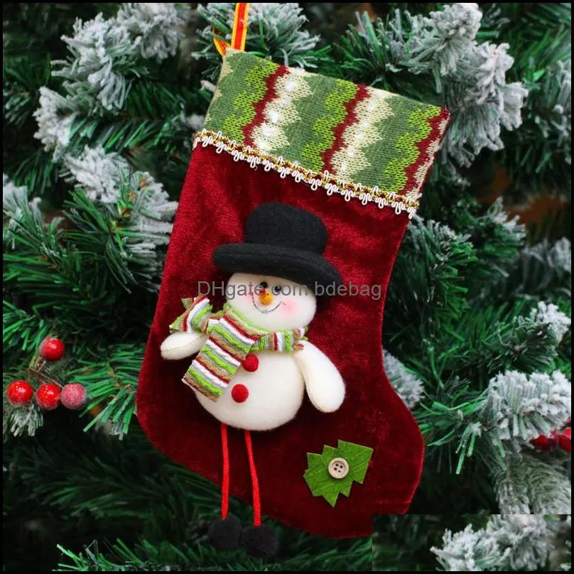 christmas decorations santa claus stockings large cartoon elk gifts bag fit kids snowman decorative hanging stocking 6 9qy e1