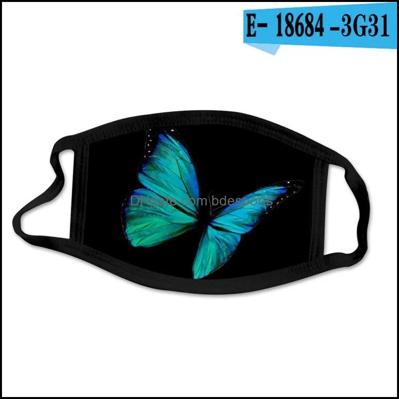 designer face mask for adult children personality butterfly mask fashion 3d printing antidust breathable washable mask shi 4 g2