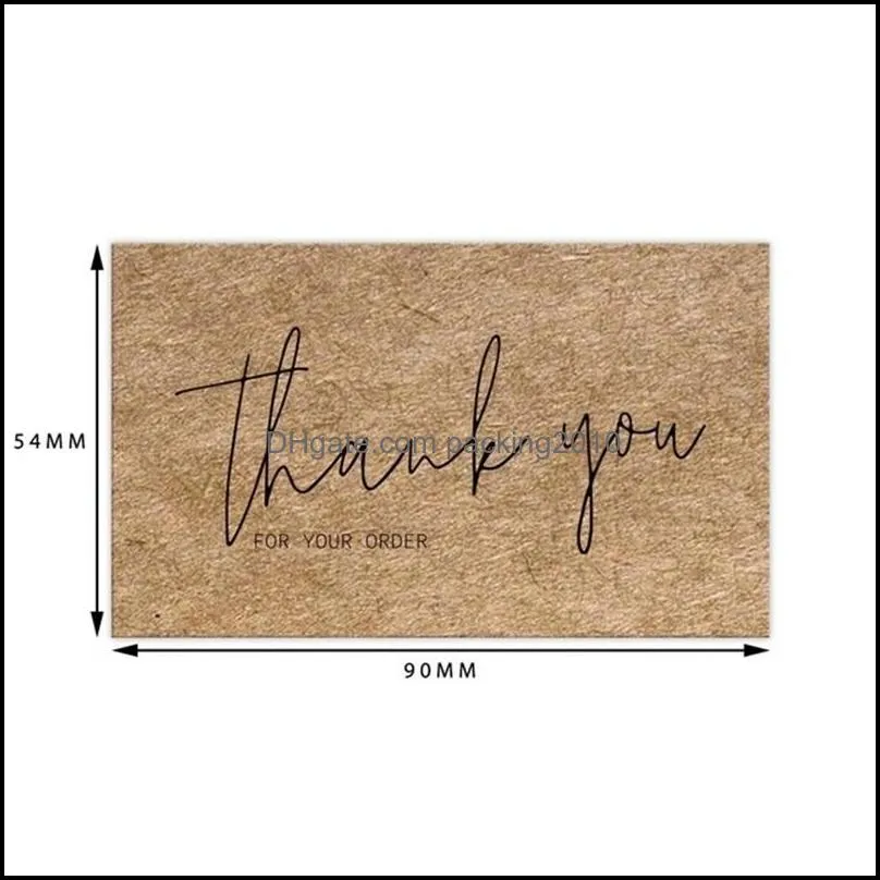 thank you order cards kraft paper products thanks card appreciation cardstock purchase inserts to support small business customer 902