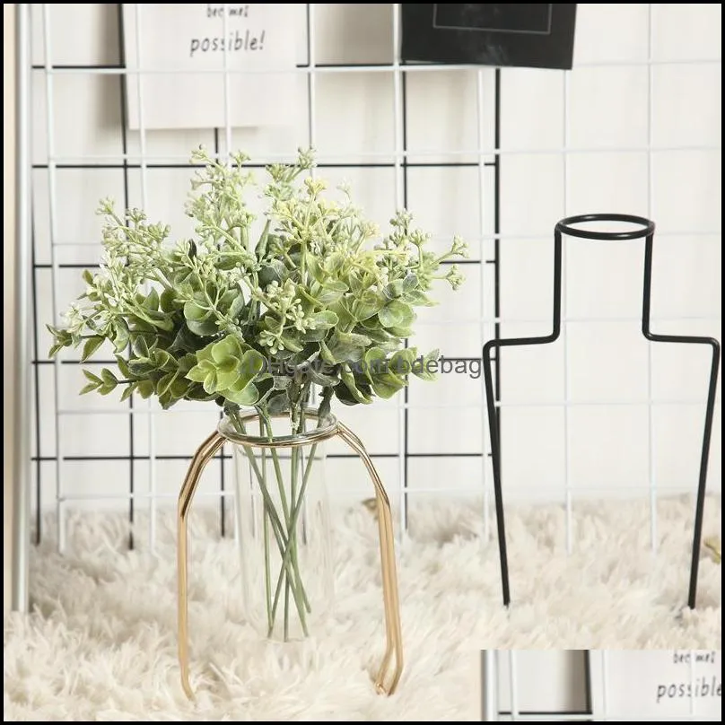 eucalyptus artificial flower delivery with rice family home wedding holding fake flowers for wall decoration hand tied bouquet 0 95jl