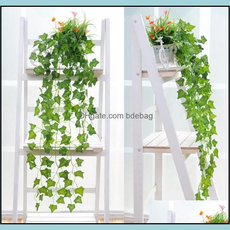 artificial vines leaf hanging basket planting leaves garden ornamental simulation rattan wall hanging decoration parties supplies 4 75mh