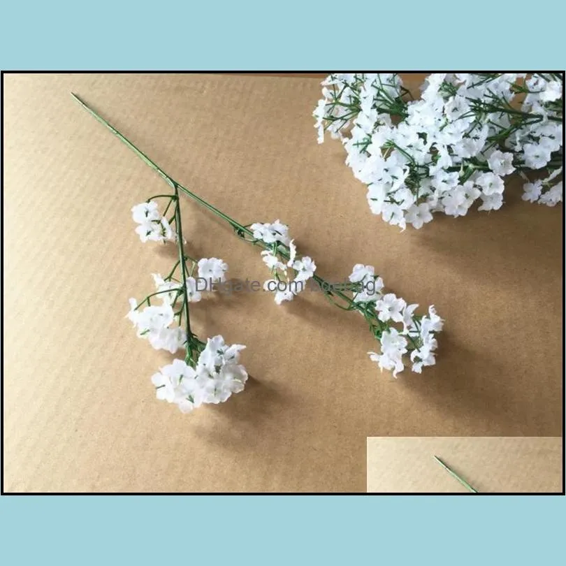 artificial bridal flowers bouquet vivid fake starry gypsophila simulation flower for wedding party decorations babysbreath many color2mx