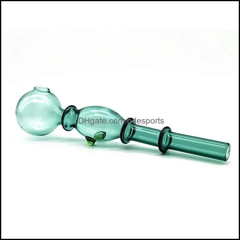 hand smoking pipes newest glass oil burner pipe with approx 14cm colorful thick pyrex heady material 3119 t2