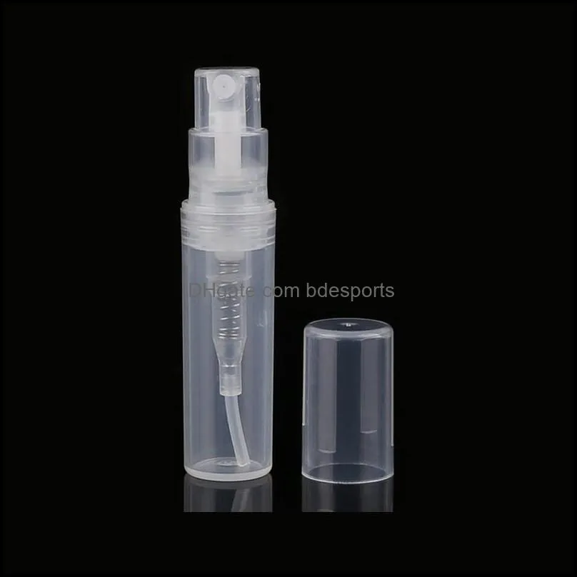 transparent empty spray bottles plastic empty 2ml 3ml 5ml 10ml perfume bottle atomizer 5cc refillable spiral spray pump container 163