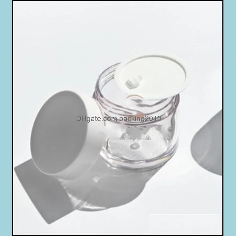 eye cream glass wax jar white lid separate bottlings transparent bottle easy to use convenient for travels 3 5qy e2