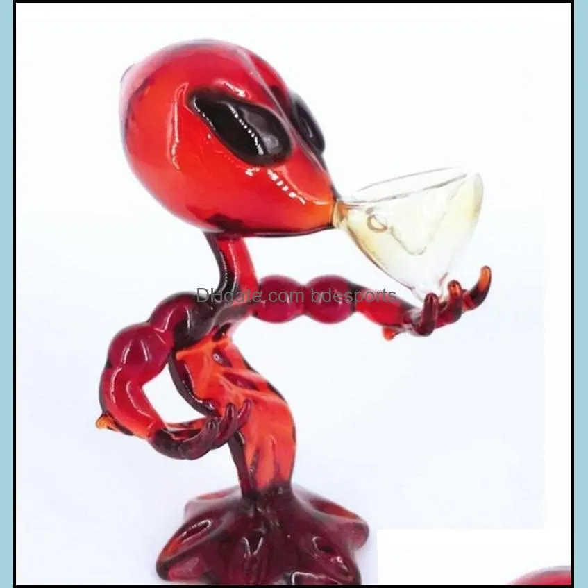 alien glass pipes glass smoking pipe water pipes 18cm height green g spot smoking pipe alien glass pipe bong water