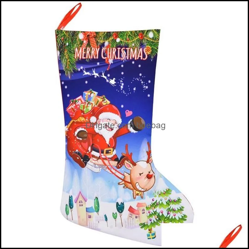 christmas stocking gift bags felt cloth christmas tree sock xmas candy storage bag festive party supplies xmas decorations bag 6 8jp