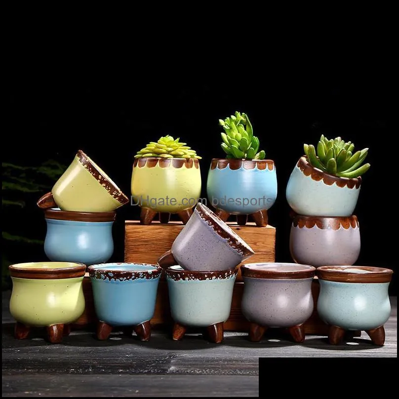 mini succulent fleshy flowerpot crude pottery color mix thumb pots portable home desktop decor 2 9yj e1