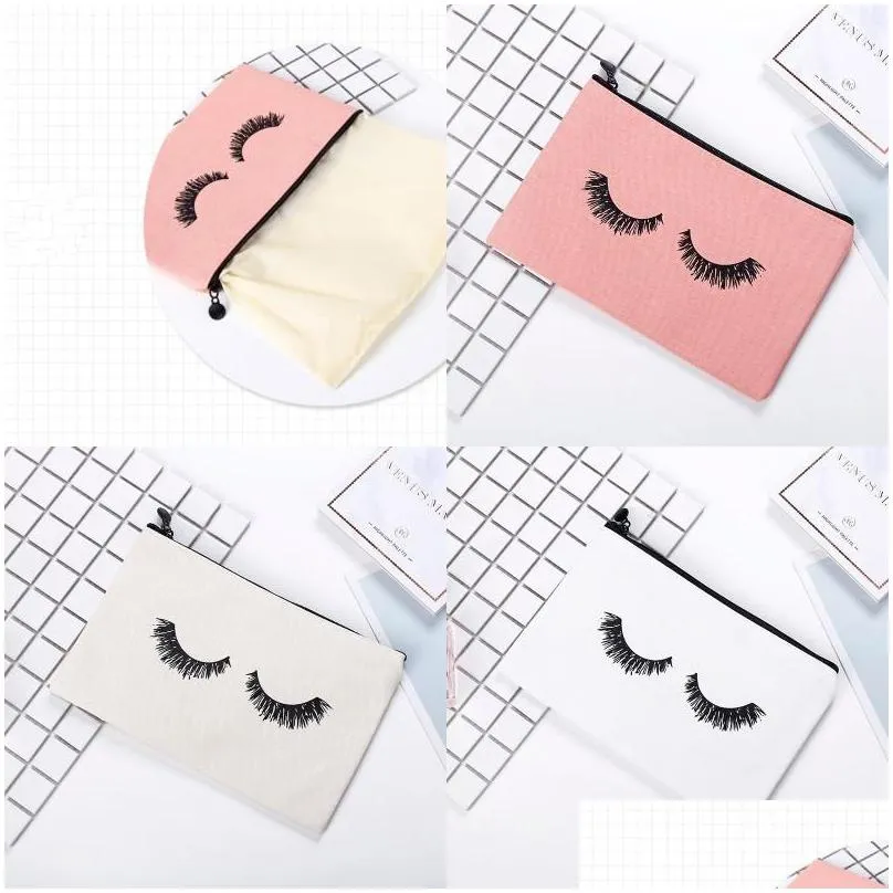 lovely pouchs cosmetic bags supplies funny documents multi canvas eye lashes new woman man pocket home function 3 8zx k2