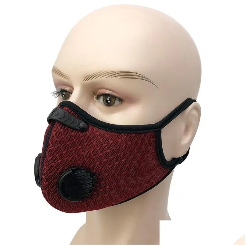 anti haze pm2.5 riding mask ear hanging dust sports mask riding mask active carbon 23 styles with breathing valve 83 j2