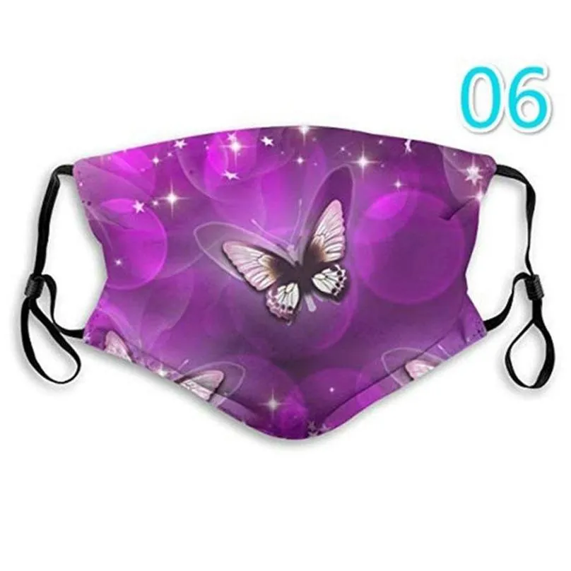 face mask fashion cotton butterfly print reusable adult adjustable soft breathable anti dust fog mouth masks 20211222 q2