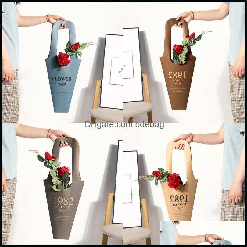 paper material flower wrap bags prevent water flowers packing bag festival gift wraps sack arrival 3 1xm l1