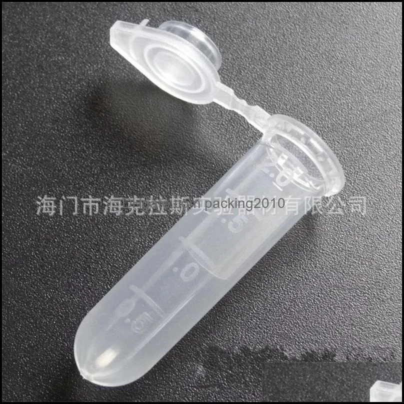 office supplies wholesale 100pcs graduation centrifuge tube 2ml volume plastic bottles with cap transparent container can legislate vials 645