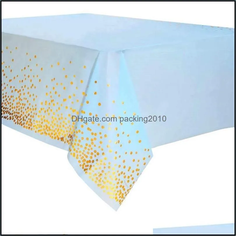 dot tablecloth disposable gilding multi color fashion convenient table cover decoration kitchen party supplies gifts new 2 6wp k2