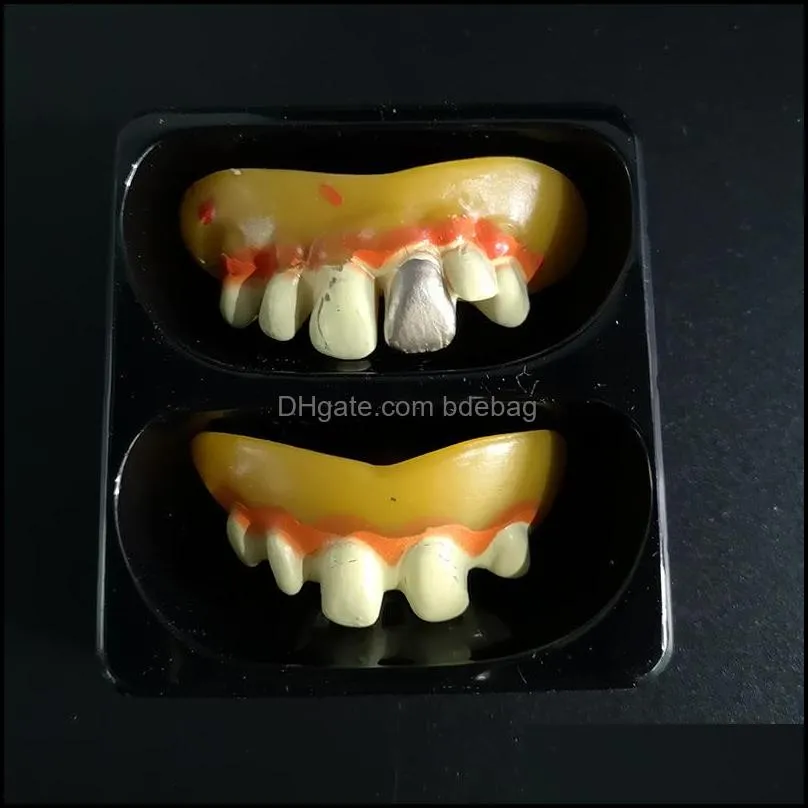 halloween lifelike soft buck teeth pvc interesting braces terror vampire corpse false tooth of party decoration 2 2cy e1