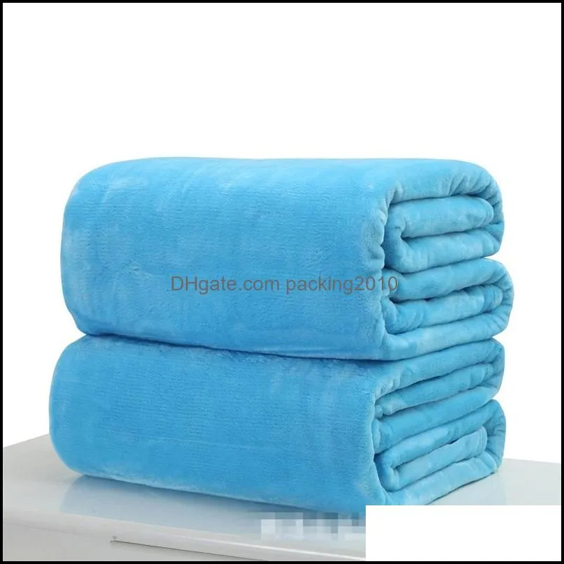 flannel baby blankets solid color throw blanket bedding soft solid sofa siesta air conditioned room belly knee four seasons 12zy d2