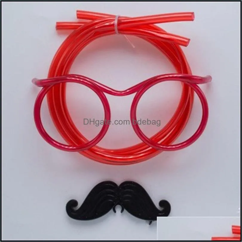 funny eyeglasses pipette creative weird glasses beard straw games prop for birthday party adult and children different color 1 61sxh1