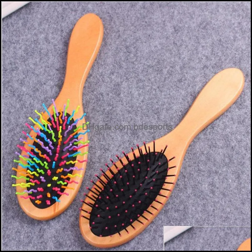 natural wooden comb wet dry hair airbag hair care massage comb hair brush comb antistatic brush salon styling tamer tool 39 j2